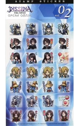 DISSIDIA FINAL FANTASY ステッカー DISSIDIA FINAL FANTASY Glass Plate Collection Vol. 2