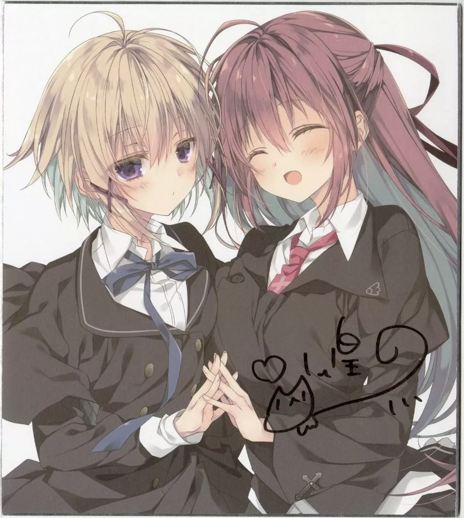 纸制品御樱禀&夏目雫狗神煌带亲笔签名复制色纸<サクラノ诗>C97