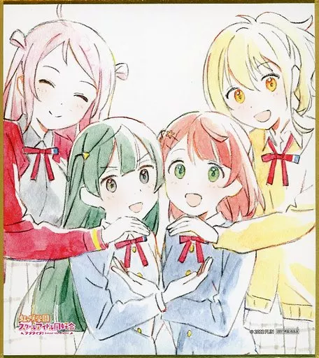 紙製品 2年生 めばち描き下ろしミニ色紙 「Blu-ray ラブライブ