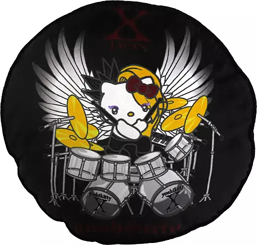 Yoshikitty (Yoshiki) / Drum Cushion (Round) Black 