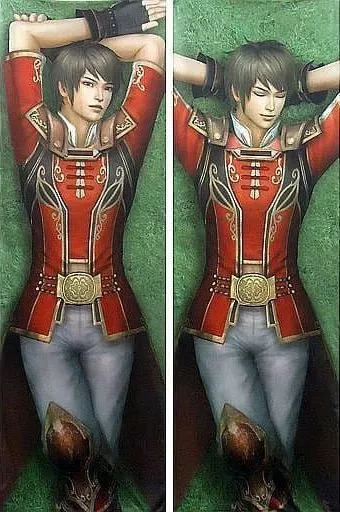 【新品】 レア 三國無双 陸遜 ロングクッションカバー Damaged] Lu Xun Long Cushion Cover 
