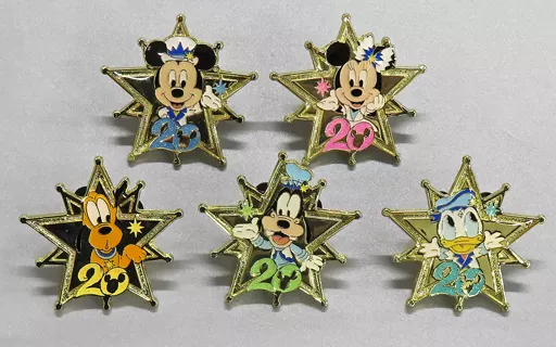 ディズニーピンズ Tokyo Disney Resort Pin TDL 20th Anniversary 7 Pin Full Set