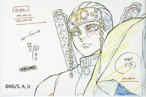 鬼滅の刃　原画コレクション　ランダムスクエア缶バッジ　遊郭編　宇髄天元 ufotable on X: 
