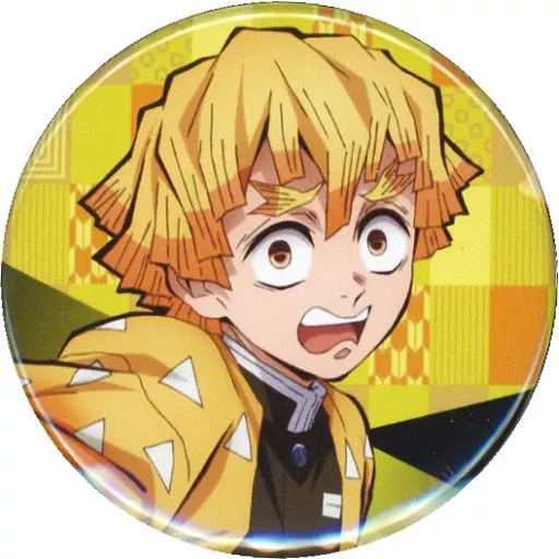 鬼滅の刃 我妻善逸 ラバスト キーホルダー 少 缶バッジ 