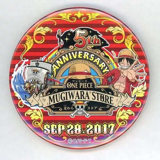 Badge Pins Monkey D. Luffy Straw Store 5th Anniversary metal badge