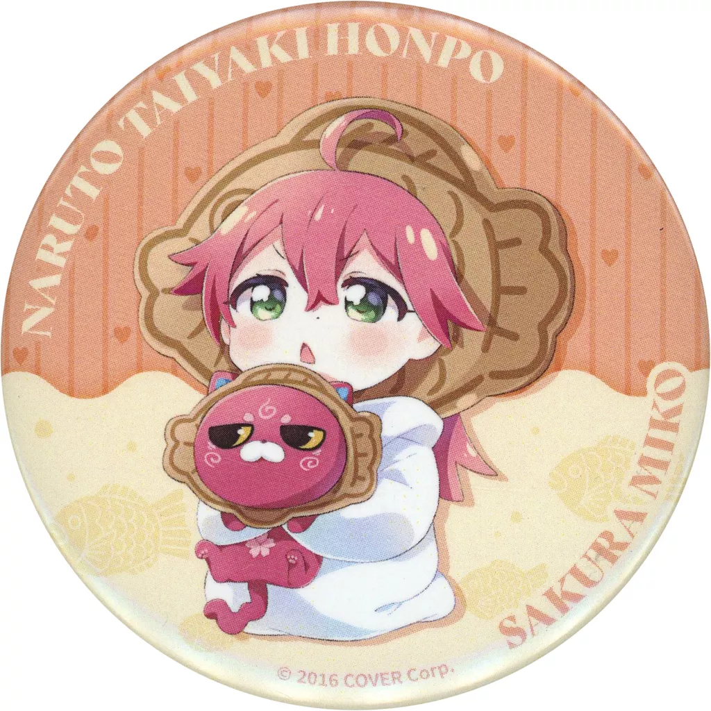 【ホロライブ】鳴門鯛焼本舗　さくらみこ　缶バッジ バッジ・ピンズ さくらみこ(ミニキャラ/たい焼き衣装