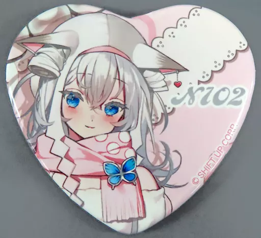 Badge Pins N102 Heart-shaped metal badge Valentine ver