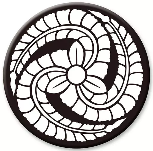 家紋 The crest of the Hasegawa family, high illumination metal badge