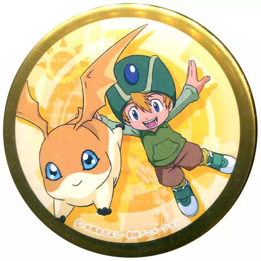 デジモン REALWORLD ドでか 缶バッジ タケル Takeru Takaishi & Patamon 