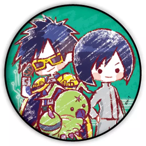 デジモンアドベンチャー02 チェンジングバッジ 賢＆スティングモン デジモンアドベンチャー02 デジモンスティッチーズ 缶バッジ