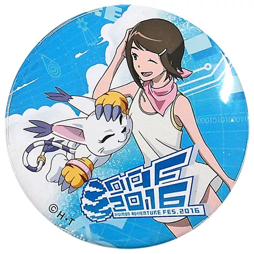 デジモンアドベンチャーtri. デジフェス2016 缶バッジ タケル＆ヒカリ 03)(ホイル仕様)高石タケル&八神ヒカリ【U-P】{EX6-063}《黄