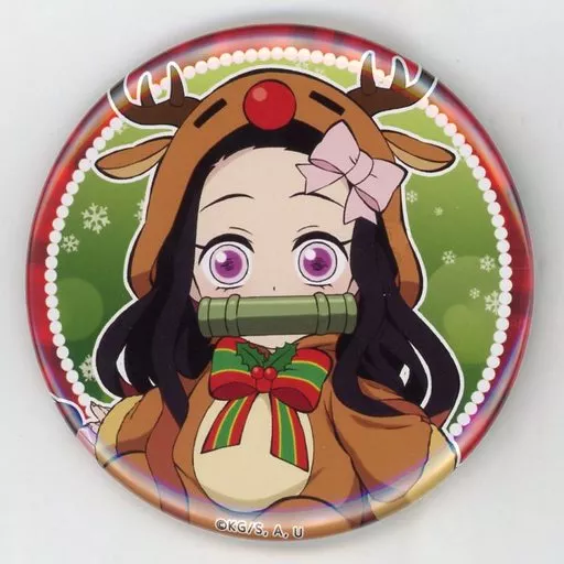 鬼滅の刃 ufotableカフェ クリスマス缶バッジ 竈門禰豆子