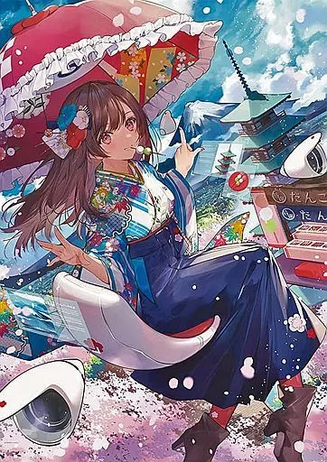 藤ちょこ絵師100人展シルキースエードB1タペストリー『狐の嫁入り』