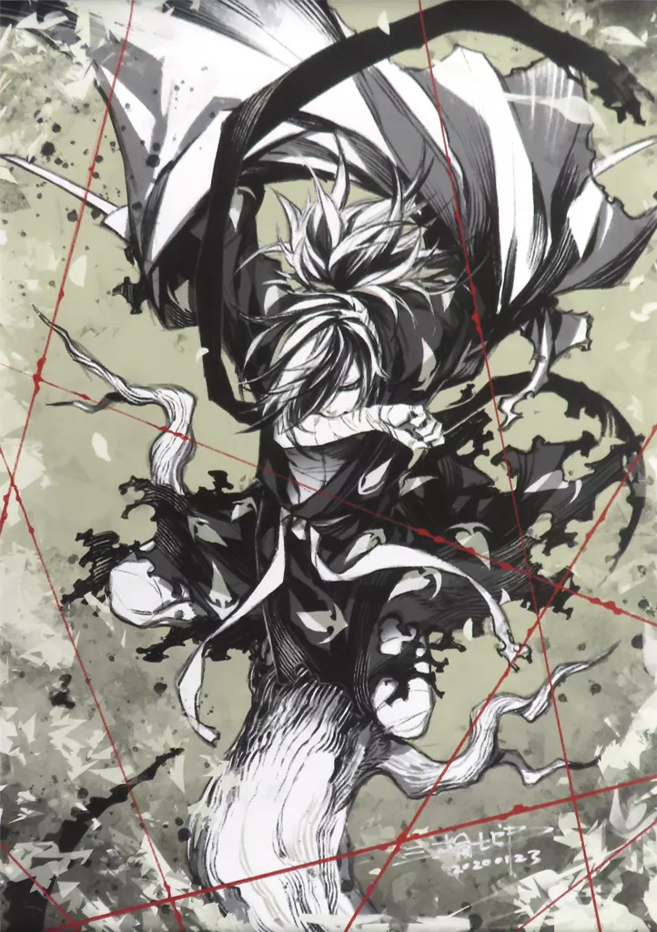 タペストリー 三輪士郎イラスト 直筆サイン入りA2タペストリー