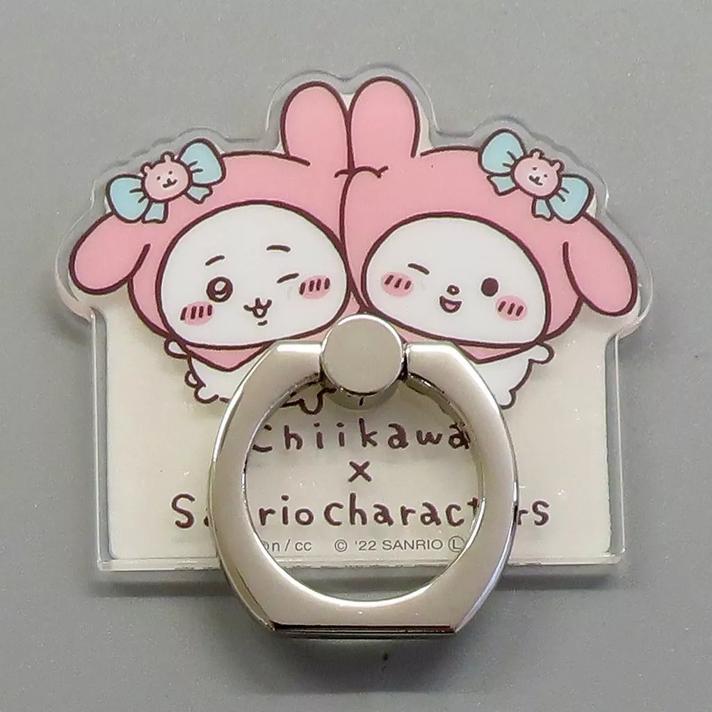 携帯サプライ ちいかわ＆マイメロディ スマートフォンリング