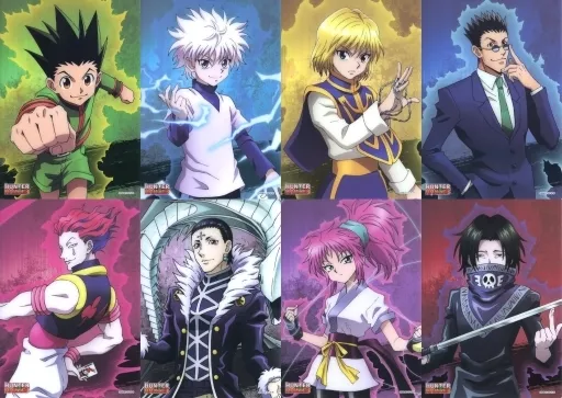 Total 8 Types Set Clear Visual Sheet 「 HUNTER×HUNTER Web KUJI 2