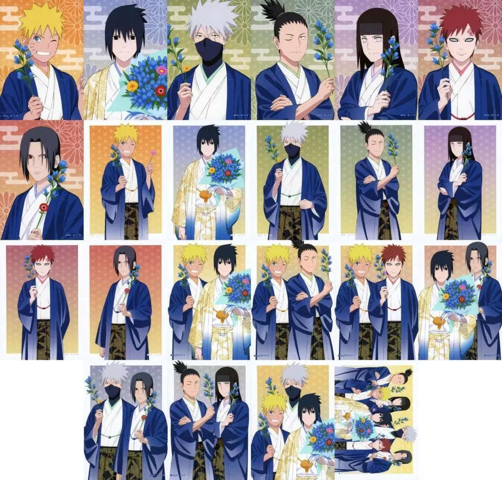 naruto ナルト　sasuke サスケ　birtiday bromide 22 kinds set 