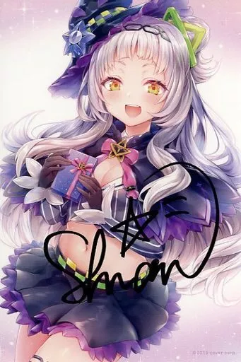 紫咲シオン　ポストカード Postcard Shikisazion with handwritten signature Postcard