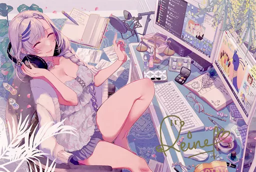 飯田ぽち。パヴォリア・レイネ C101 イラストレーター複製サイン入り色紙 Postcard パヴォリア Reine with handwritten signature Iida