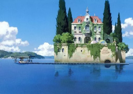紅の豚 Adriano カード Postcard 2. Hotel Adriano Art of Ghibli (post card) 