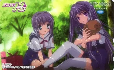 ゲーム・PC系テレホンカード 藤林杏/藤林椋「CLANNAD-クラナド