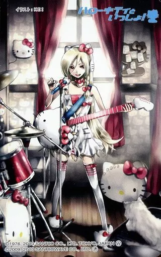 アニメ・漫画系テレホンカード 聖葉リオ「ハローキティといっしょ!/KEI