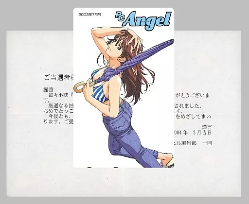 アニメ・漫画系テレホンカード　計1名「堀部秀郎[当選通知書付き]」 PC Angel 2002年4月号 抽プレ 駿河屋 -<中古>計1名「堀部秀郎[当選通知書付き]」 PC Angel