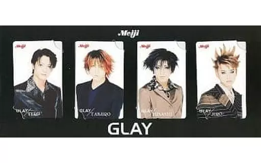 男性アイドル・俳優系テレホンカード　(※ケース不備有り)(15枚組) TERU/JIRO/TAKURO/計4名「GLAY PREMIUM TELEPHONE CARD SET [特製BOOK型ケース付き]」 Male idol actors telephone card Takuro / Teru / Jiro / 4