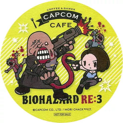 バイオハザード BIOHAZARD ジル コースター 特典 カプコンカフェ カプコンカフェ 池袋店『バイオハザード RE:3』コラボメニューを