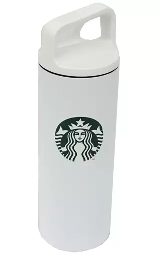 Mug / Teacup White Handle Lid Stainless Bottle 473 ml 