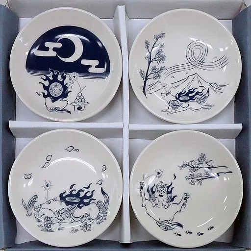 新品】大神 10周年記念 豆皿4枚セット 花鳥風月