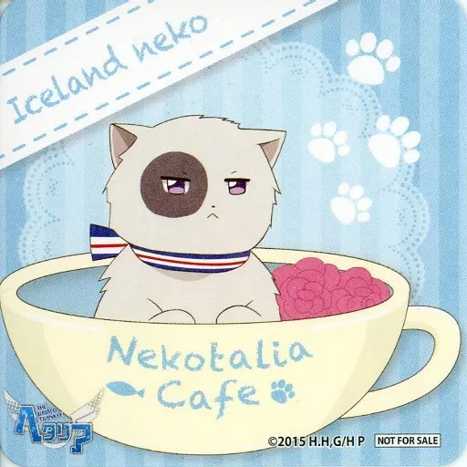 マグカップ・湯のみ アイスランド猫 コースター 「ヘタリア The World