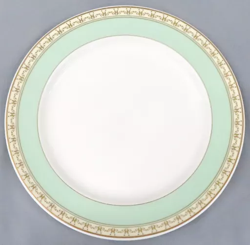 NIKKO PERCEPTION China 飾り皿 Box missing] Nikko Perception China Plate (20.5 cm) Green x White