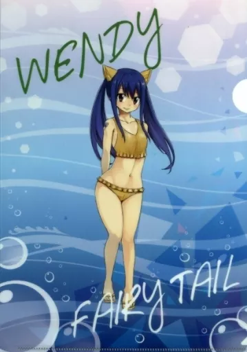 フェアリーテイル ルーシィ　ウェンディ　クリアファイル　カフェ Clear file Wendy Marvel A4 plastic trasparent file folder 