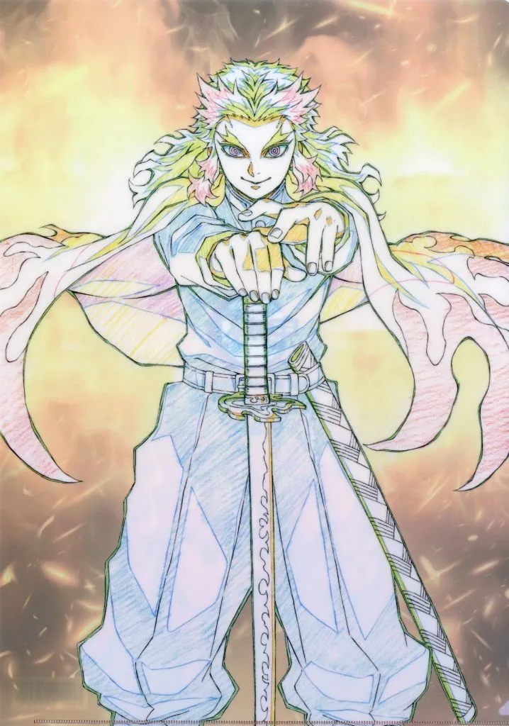 クリアファイル 煉獄杏寿郎 ティザービジュアル原画ランチョンマット