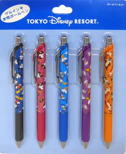 Pen Set of 5 Gel Ink Aqueous Ballpoint Pens 「 Disney 」 Tokyo