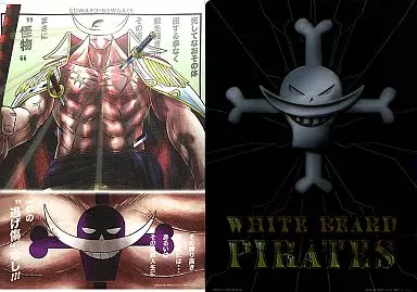 海賊旗 白ひげ 海賊旗ミニバンダナ～赤髪海賊団+白ひげ海賊団Ver