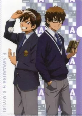 ダイヤのA The FAMILY クリアファイル 沢村 Clear file Eijun Sawamura & Kazuya Miyuki A4 plastic