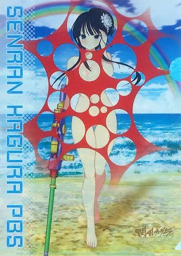 クリアファイル 斑鳩 水玉コラA4クリアファイル 「閃乱カグラ 爆乳