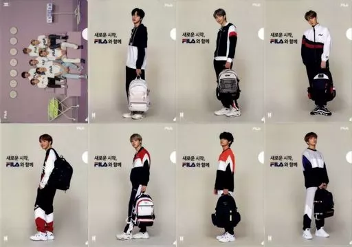 FILA A4クリアファイル BTS Clear file BTS A4 Clear File Set (8-Pack) 