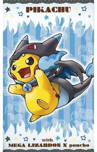 アニメ系トレカ/いろいろなポンチョ姿のピカチュウ名刺カード