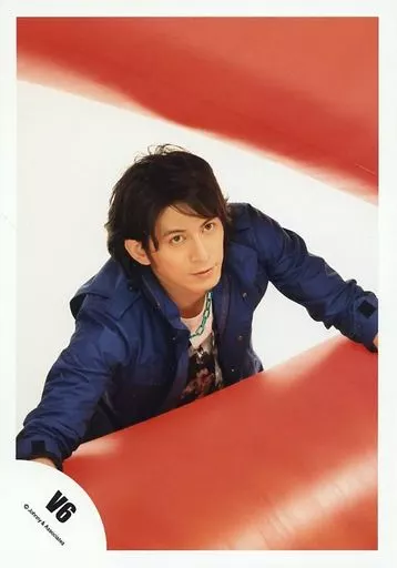 生写真(ジャニーズ)/アイドル/V6 V6/岡田准一/上半身・衣装青