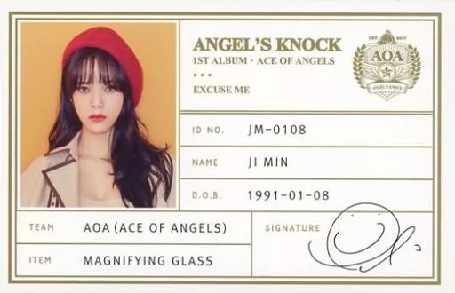AOA ジミン　公式トレカ　Angel's Knock ② Collection Card (Female) / CD 「 Angel's Knock (A ver