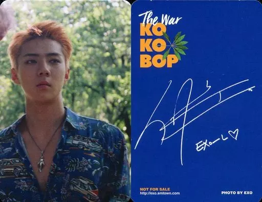 EXO / THE WAR KOKO BOP サイン会 全メンバー 直筆サイン Collection Card (Male) / CD 「 THE WAR 」 (Private ver.) Special