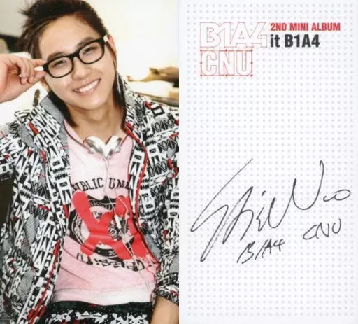 B1A4 - B1A4 シヌゥ　CNU 公式トレカ B1A4 / Shinuu (CNU) / Reverse side print with signature