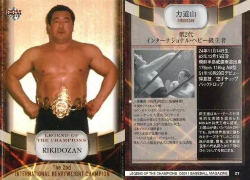 BBMカード「レジェンド・オブ・ザ・チャンピオンズ」秋山準　おまけDVD「幻の全日本プロレス’８０～９０年代映像集」５枚つき　 2011 BBM 潮崎豪 公式サインカード \u2013 闘道館