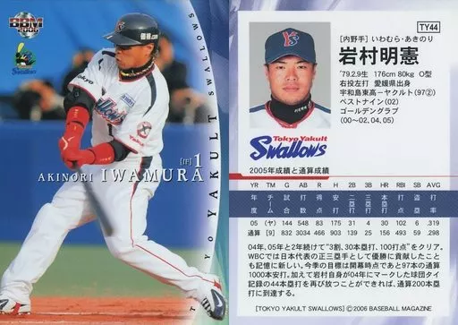 岩村明憲 ヤクルトスワローズ カード うるさ
