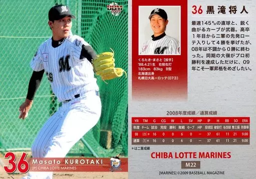 BBM / Regular Card / BBM2009 Chiba Lotte Marines M22