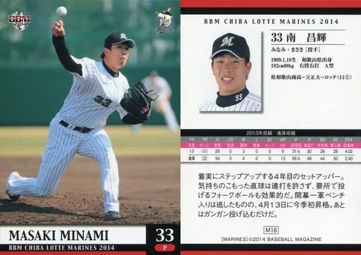 ❤ロッテ18さま❤ BBM / Regular Card / BBM2014 Chiba Lotte Marines M18