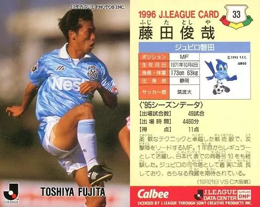 33 [J league player card] : toshiya Fujita | Toy Hobby | Suruga-ya.com